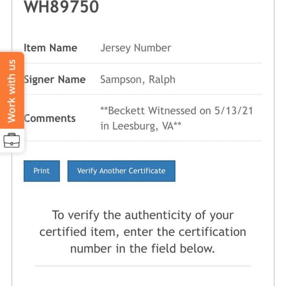 Ralph Sampson Autographed Jersey - Picture 3 of 3